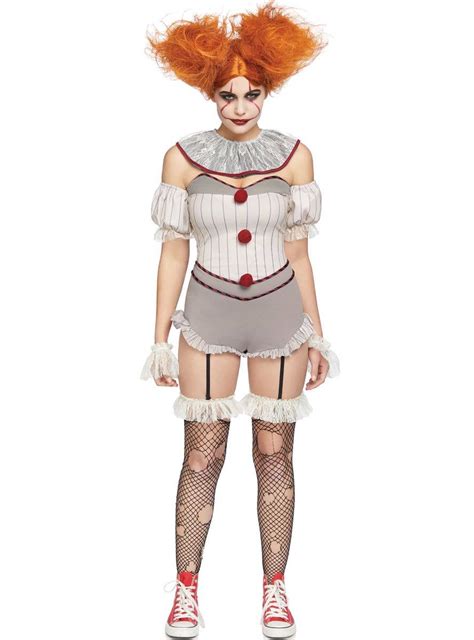 sexy killer sewer clown halloween costume women s pennywise costume
