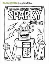 Boxtrolls Sparky sketch template