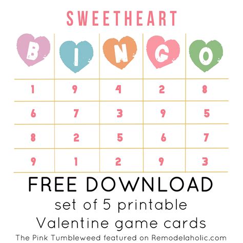 printable valentine bingo cards  printable templates