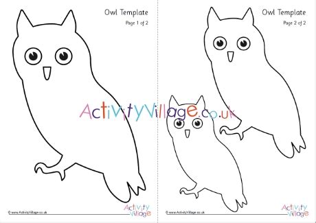 owl template  print