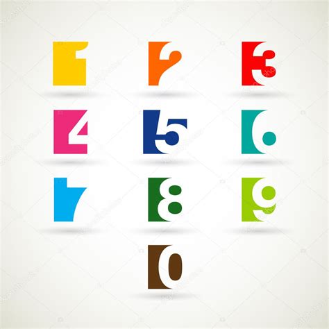 numbers set stock vector image  cwimstock