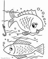 Coloring Fish Preschool Color Pages Printable Book Popular sketch template
