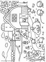 Coloring Pages Farmyard Kids Spring Comments sketch template