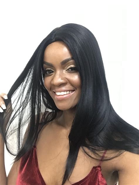 [17 Off] 2021 Synthetic Middle Part Capless Long Straight Wig In Black