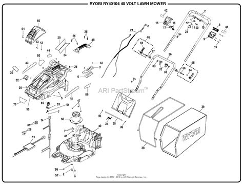 ryobi electric lawn mower parts diagram webmotororg