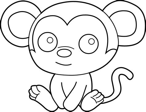 monkey coloring page  clip art