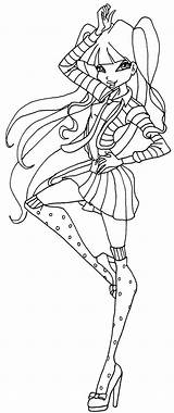 Winx Musa Club Coloring Pages School sketch template