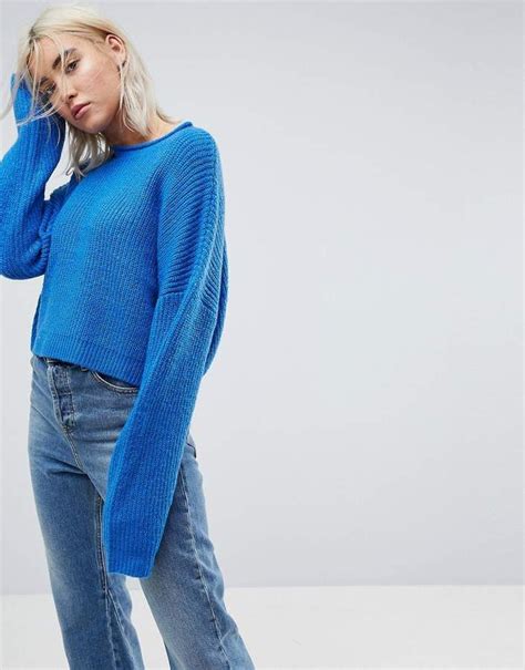 asos cropped oversized sweater moda sueter moda estilo diseno de indumentaria