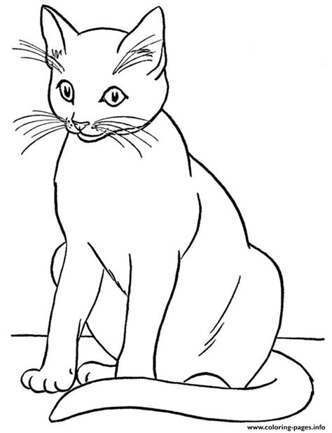 realistic cat coloring pages sketch coloring page