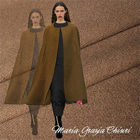 autumn  winter coat jacket thick fabric european style big brown twill wool fabric wool