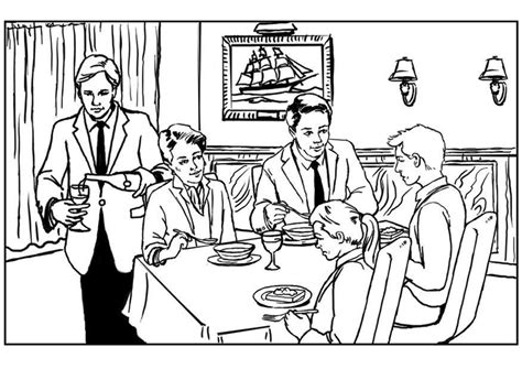coloring page restaurant  printable coloring pages img