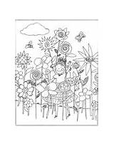 Pinkalicious Garden Coloring Pages Cupcake sketch template
