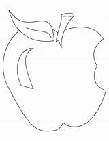 Apple Bitten Coloring Leaf Drawing Pages Bestcoloringpages Getdrawings Kids Drawings Paintingvalley sketch template