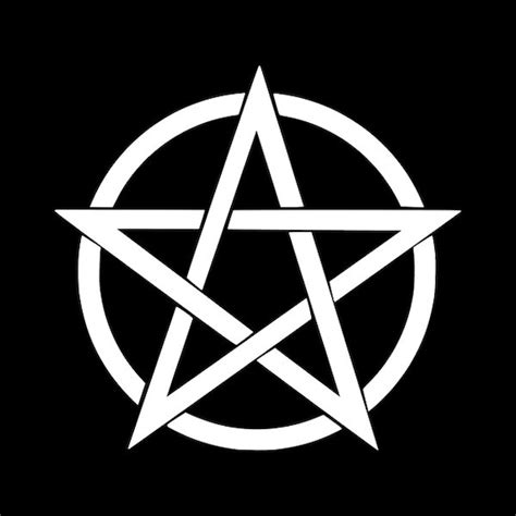 pentagram vinyl sticker decal pentacle wiccan symbol etsy