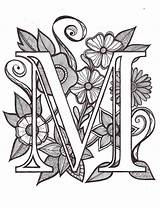 Lettre Letters Iluminura Iluminuras Zentangle Zendoodle Tampon Bois Fonts sketch template