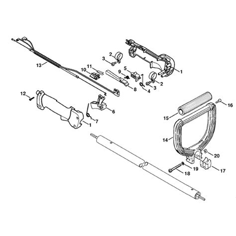 stihl fc  edger fc  parts diagram handle