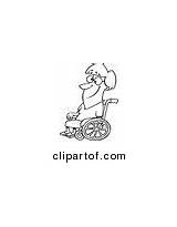 Wheelchair Injured Outline Toonaday sketch template