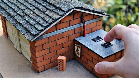 diy mini garage  mini bricks bricklaying model youtube