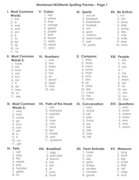 st grade spelling words list