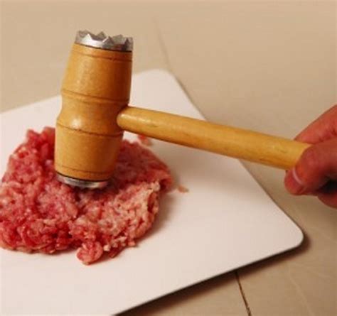 1pc Wood Metal Hammer Meat Mallet Tenderizer Steak Beef Pork Chicken