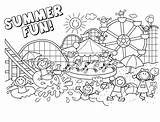 Coloring Summer Kids Sheets Older  Resolution Name sketch template