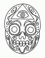 Coloring Sugar Skull Pages Colouring Skulls Printable Library Clipart Popular Drawing Simple Line Deviantart Choose Board Coloringhome Kids sketch template