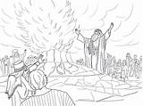 Elijah Coloring Heaven Fire Pages Bible Down Called Printable Kids Carmel Mount Baal Prophets Chariot Prophet Altar Clipart Color Supercoloring sketch template
