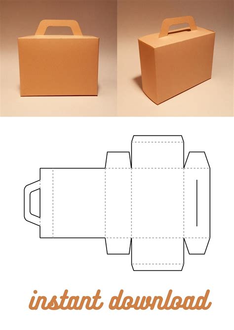 cardboard box  handle template