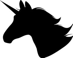 unicorn head silhouette sticker