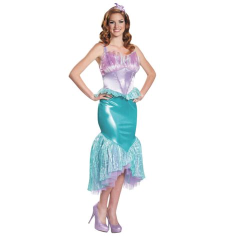 disney the little mermaid ariel deluxe adult halloween costume s for