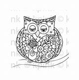 Owl Coloring Sugar Skull Pages Adult sketch template