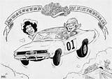 Dukes Hazzard Coloring Pages Car Cars sketch template