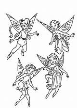 Fairies Coloring Pixie Disney Drawing Print Netart Color Getdrawings sketch template