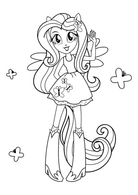 fluttershy equestria girl coloring pages