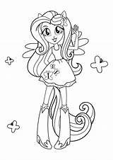 Fluttershy Equestria Pages Colorings sketch template
