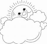 Coloring Pages Cloudy Cloud Comments sketch template