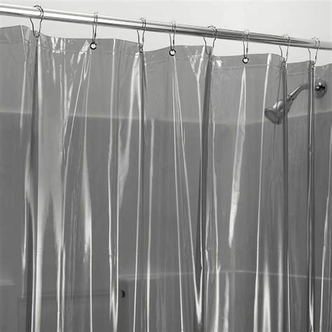 Heavy Vinyl Shower Curtain Liner In Smoke Extr