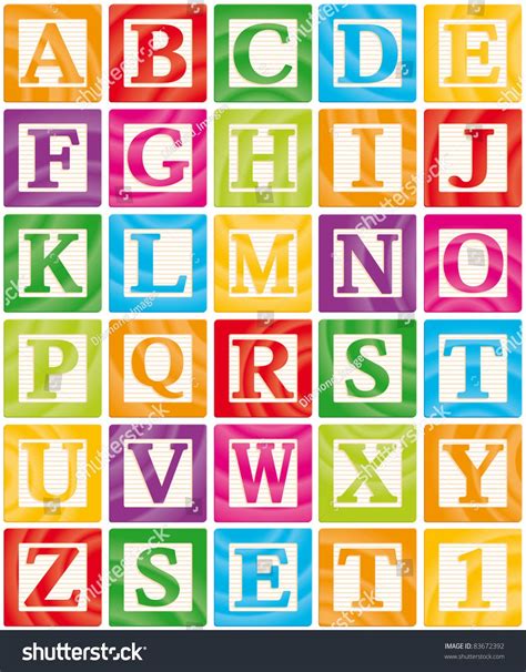 baby blocks set    capital letters alphabet isolated