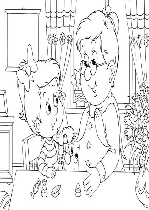 coloring pages awesome grandparents coloring pages
