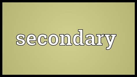 secondary meaning youtube