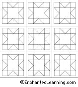 pointed star quilt coloring page enchantedlearningcom