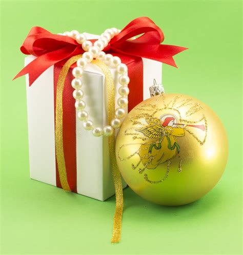 white gift box stock image image  shining christmas