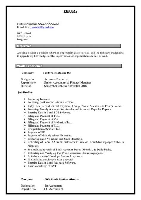senior accountant resume format senior accountant executive