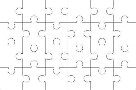 premium vector jigsaw puzzle blank template  elements twenty