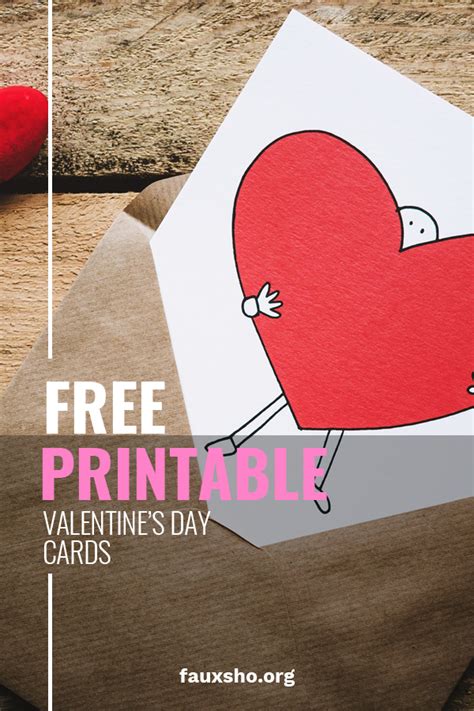 printable valentines day cards faux sho