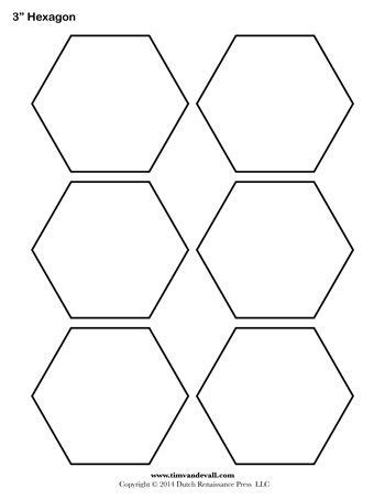 hexagon template   tims printables hexagon quilt pattern