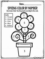 Preschool Spring Worksheets Color Number Printable Flowerpot Colors Pre Activities Numbers Theme Comment Leave Literacy Choose Board Math Spanish sketch template