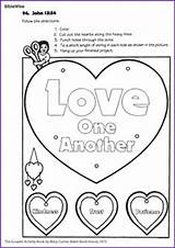 Another Kids Crafts Biblewise Bible Coloring Craft Activities Pages Sunday School Church John Preschool Lessons Valentine Activity Children Valentines Jesus sketch template