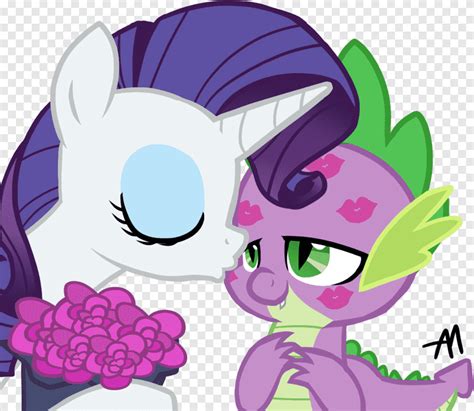 spike rarity twilight sparkle kiss fluttershy kiss