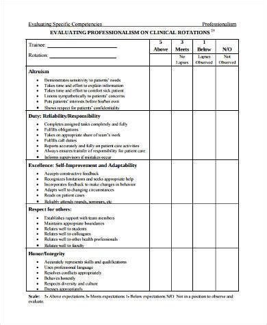 sample medical evaluation forms   ms word
